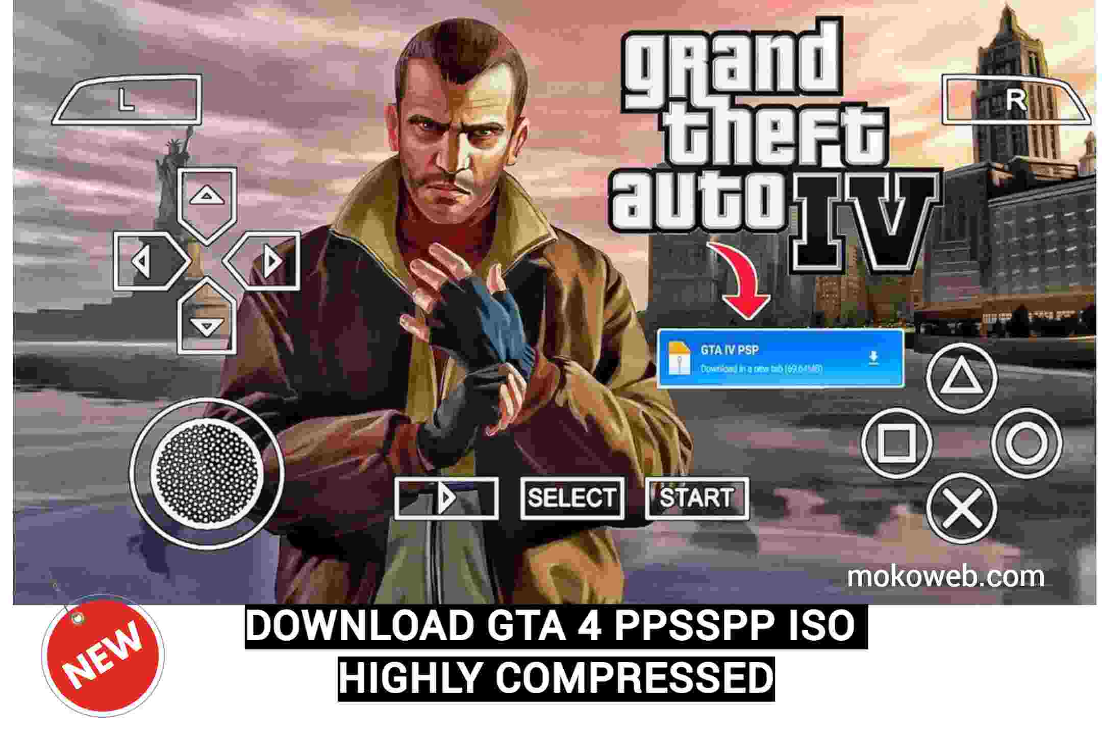 GTA 4 PPSSPP ISO Zip File Download Highly Compressed